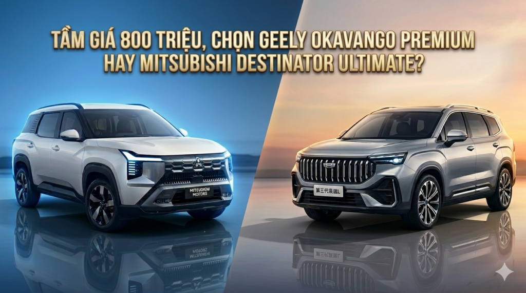 Tầm giá 800 triệu, chọn Geely Okavango Premium hay Mitsubishi Destinator Ultimate?